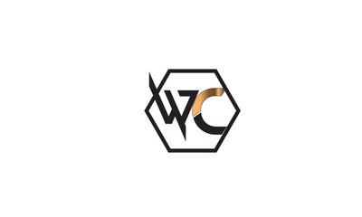 WC, CW, W, C Abstract Letters Logo Monogram