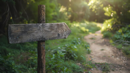 A wooden sign is standing in a field