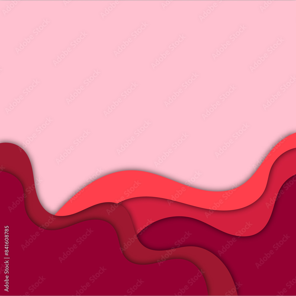 Poster abstract wavy red paper background. background with red waves. eps10