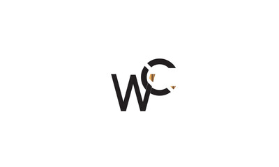 WC, CW, W, C Abstract Letters Logo Monogram