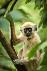 Obraz premium Wilderness Encounter: Langur Monkey Motion
