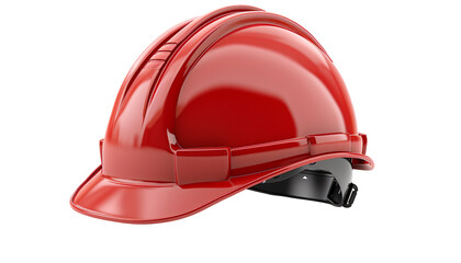 Fototapeta premium Red hard hat die cut PNG style isolated on white and transparent background