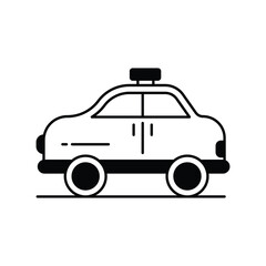 taxi icon with white background vector stock illustration