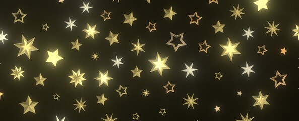 XMAS Stars - golden stars -