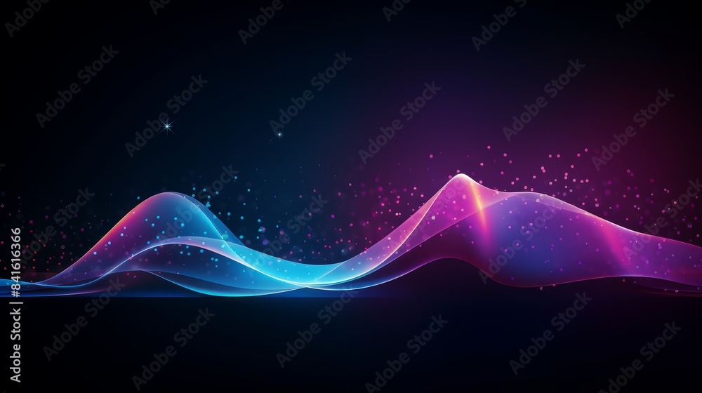 Poster digital graphic abstract background for technological processes, neural networks, digital data stora