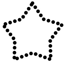 Star shape dots. Geometric element