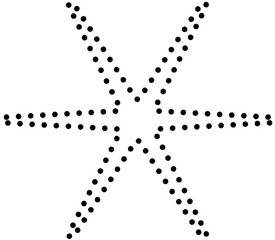 Star shape dots. Geometric element