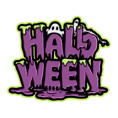 Happy Halloween typography Graffiti