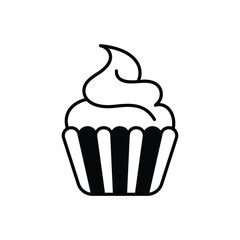 Cupcake vector icon