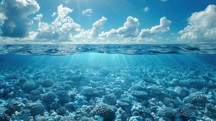 Fototapeta premium coral reef and sea