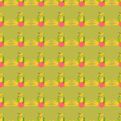 flower cute pattern seamles Free Vector