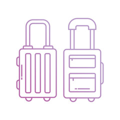 baggage icon with white background vector stock illustration