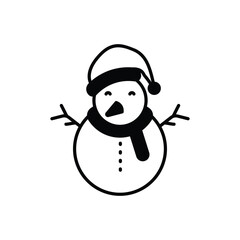Snowman vector icon