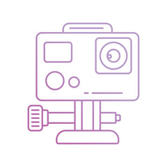 action camera icon with white background vector stock illustration