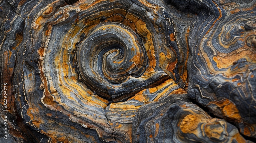 Canvas Prints a zoomedin shot of the intricate swirls and patterns of varnish on a rock revealing the detailed his