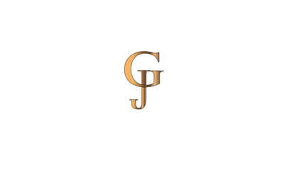 GJ, JG , J, G Abstract Letters Logo Monogram