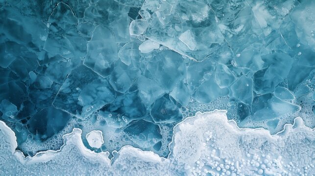 The blue hue of the sea ice contrasts with the pristine white of the brinicle giving a mystical feel to this image.