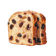 Soft bread sliced isolated on transparent png