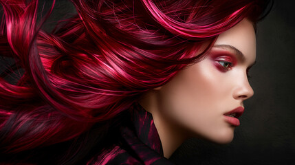 Naklejka premium The latest trends in hair care and styling