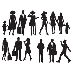 silhouettes | silhouettes of people |  Business Man Silhouettes Set Of Illustration |  silhouettes set