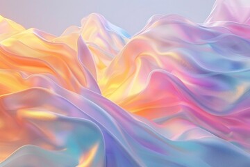 Colorful Fabric Mountains with Light Effects