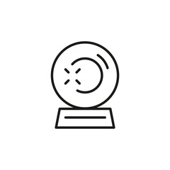 Crystal ball icon. Simple crystal ball icon for social media, app, and web design. Vector illustration.