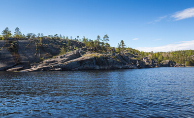 Fototapeta premium The coast of Lake Ladoga