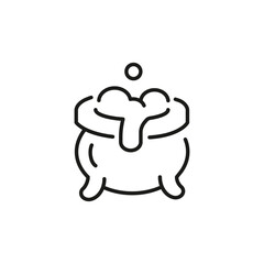 Magic cauldron icon. Simple magic cauldron icon for social media, app, and web design. Vector illustration.