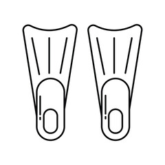 flippers icon with white background vector stock illustration © pixel Btyess