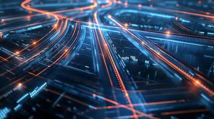 Abstract background illustrating Transport and Logistics. Abstract images of roads and routes emphasizing direction