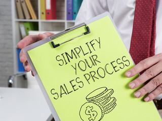 Simplify Your Sales Process is shown using the text