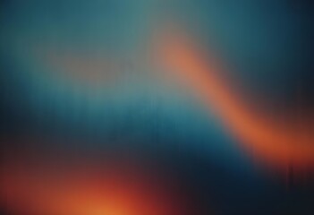 Grainy gradient background blue and orange color abstract wave backdrop, noise, texture effect, banner poster header design