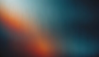 Grainy gradient background blue and orange color abstract wave backdrop, noise, texture effect, banner poster header design