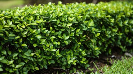 Obraz premium Attractive shrub with a vivid green hedge