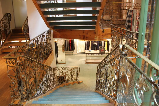 Lech, Austria - 04 15 2018: Strolz Designer Shop Interior