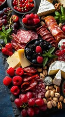 Deluxe charcuterie platter showcasing a selection of premium cured meats