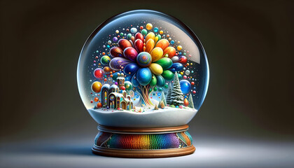 glass sphere in a glass sphere