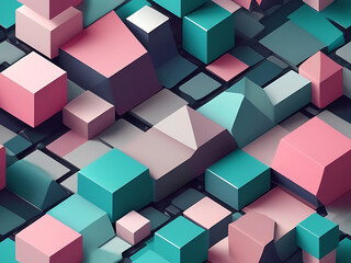 Obraz premium A modern geometric 3d mosaic graphics low poly template wallpaper abstract background with polygons squares and lines pattern for presentation designs 