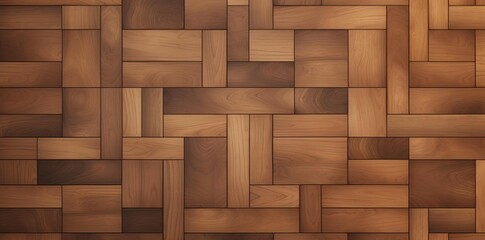 Naklejka premium wooden floor seamless texture in a room with wooden parquet flooring