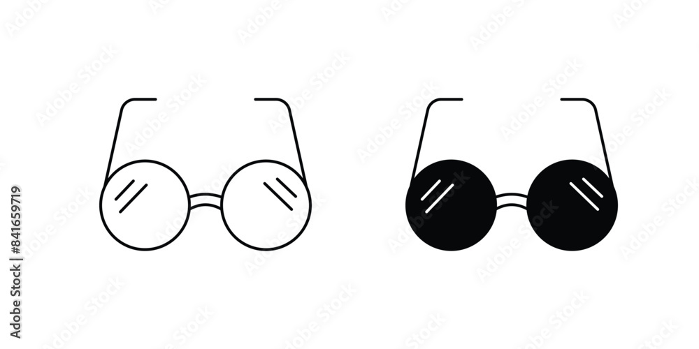 Wall mural eyeglasses icon with white background vector stock illustration