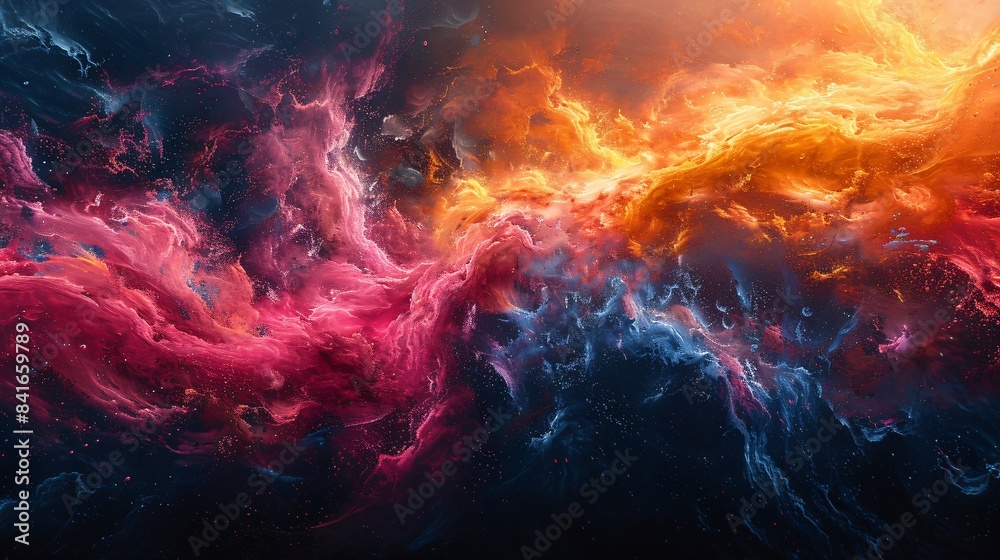 Wall mural abstract background colorful clouds