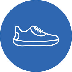 Sports Shoes line circle icon