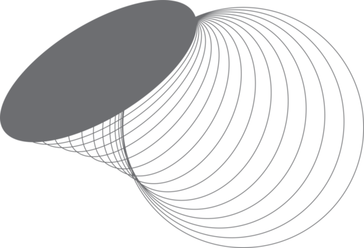 Oval frame with geometric circle blending shape for tag, logo, label, banner