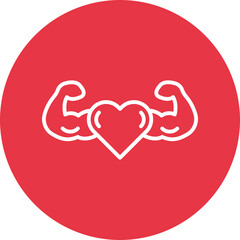 Healthy Heart line circle icon
