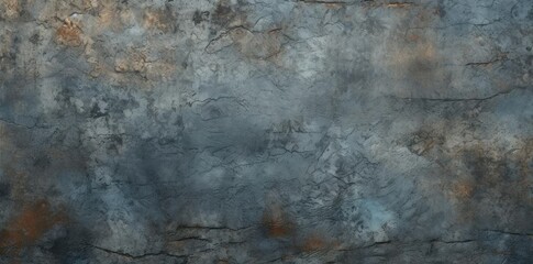 weathered texture of a concrete wall with a red and white striped pattern, surrounded by a wooden fence and a metal pole, set against a blue sky