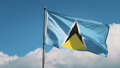 The Flag Of Saint Lucia