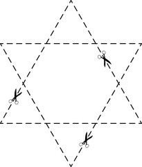 Cutting scissors geometric