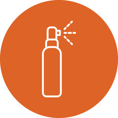 Spray line circle icon