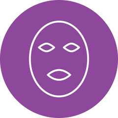 Face mask icon line circle icon