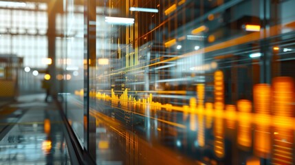 Uniting Data and Industry: Minimalist Double Exposure of Graphs and Factory Floor